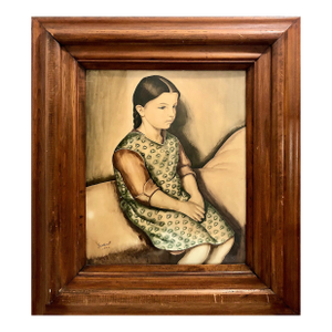 New Realism Watercolor Portrait of a Young Girl by Ben Silbert (1893-1940)