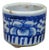 Antique 19th C Chinese Porcelain Blue & White Brush Pot Cachepot Flower Planter For Sale