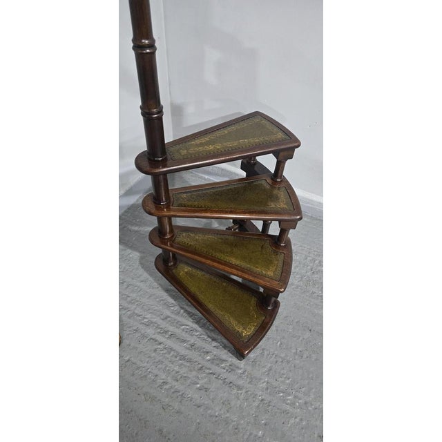 Good Set Mahogany Library Steps, 1930 For Sale - Image 11 of 14