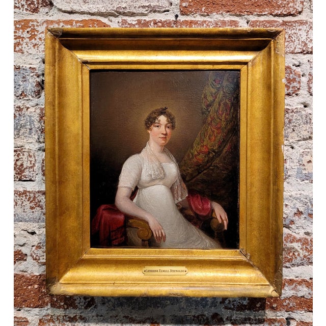 Portrait of a Catherine Elwell Reynolds -18th century English Oil painting Oil painting on canvas - circa 1780s Canvas...