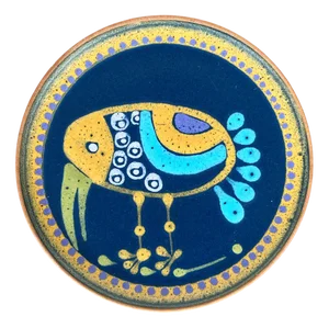Vintage German Ceramic Wall Plate with Bird Decor from Keramik Manufaktur Kupfermühle, 1970s