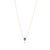 Metal Pear-Shaped Natural Emerald & Diamond Halo Pendant Necklace in 18k Yellow Gold For Sale - Image 7 of 16