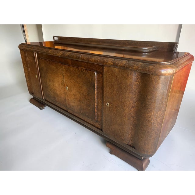 Art Deco Sideboard in Burl Walnut, 1930 For Sale - Image 14 of 18