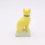 Realism Unusual Yellow Glazed Cat, Gallé Style, 19th Century England For Sale - Image 3 of 7