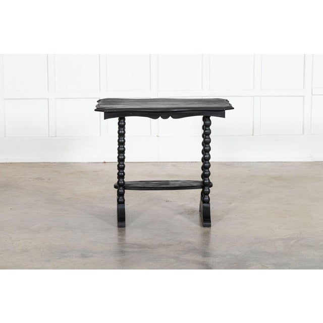 Antique English Bobbin Side Table in Bleached Pine, 1890 For Sale - Image 13 of 14