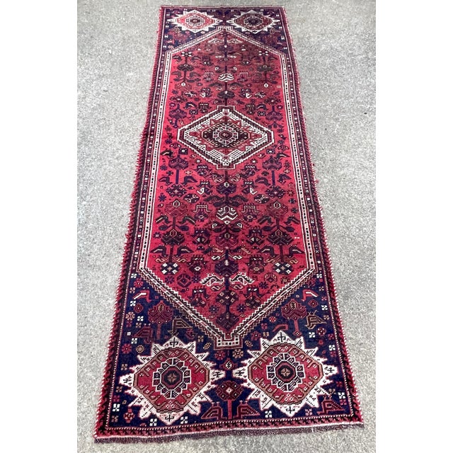 Fine Geometric Caucasian Handwoven Runner For Sale In Atlanta - Image 6 of 18