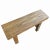 2010s Raw Light Brown Simple Straight Legs Bold Think Wood Seating Bench For Sale - Image 5 of 5