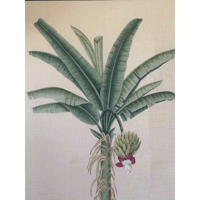 Monumental Tropical Coastal Boho Botanical Palm Panels Wall Art– Pair For Sale - Image 9 of 12