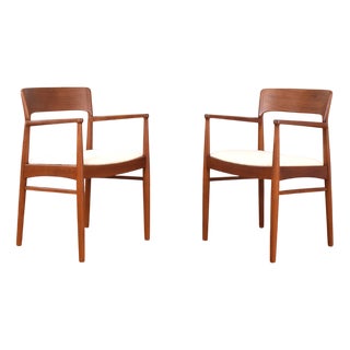 Danish Teak Dining Chairs by Henning Kjærnulf for Korup Stolefabrik, 1960s, Set of 2 For Sale