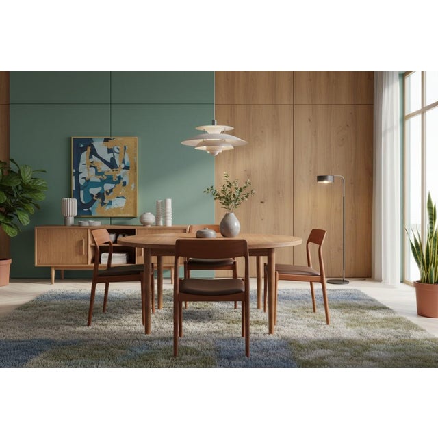 1970s Chairs in Teak and Leather by Henning Kjærnulf for KS Møbler, 1960s, Set of 4 For Sale - Image 5 of 17