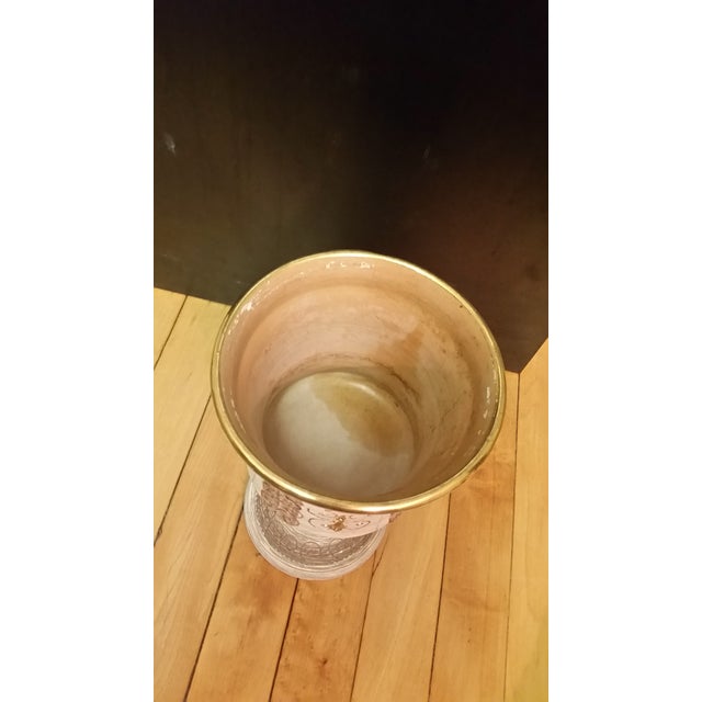 Mid 20th Century Vintage Fratelli Fanciullacci Italy Sgraffito Chalice Planter For Sale - Image 5 of 7