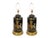 English Pair of English Late 19th-Century Black Painted Tole Canister Table Lamps For Sale - Image 3 of 14