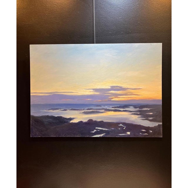 Claude Sauthier, Sunset at Bretagne, Oil on Wood, 1970s For Sale - Image 7 of 10