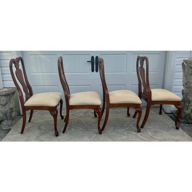 Vtg. American Drew Set of Six Queen Anne Style Dining Chairs For Sale - Image 9 of 15