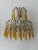 Italian Italian Micro Beaded Yellow Amber & Clear Loaded Crystal Sconces, Circa 1920 For Sale - Image 3 of 11