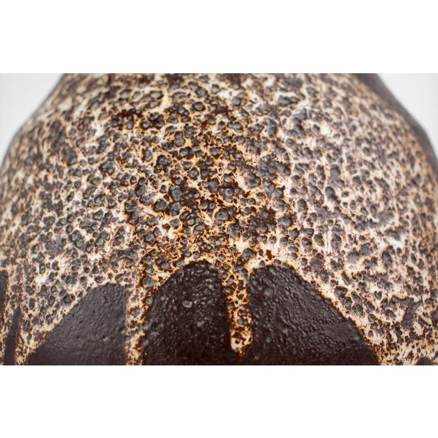 Black 1970s Mid-Century Modern Lapid Pottery "Splat Lava" Hand-Painted Vase by Fiby For Sale - Image 8 of 16