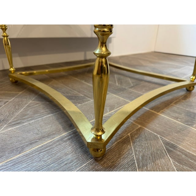 Metal Parisian High Quality Brass Coffee Table, 1925 For Sale - Image 7 of 11