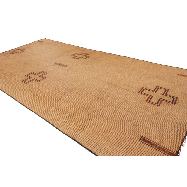 Rug & Kilim Oversized Vintage Moroccan Tuareg Mat With Geometric Patterns, From Rug & Kilim For Sale - Image 4 of 7