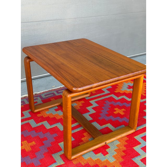 Wood 1960s Teak Side Table Set For Sale - Image 7 of 9