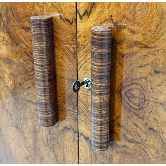 Wood Art Deco Walnut Two-Door Wardrobe, 1930s For Sale - Image 7 of 10