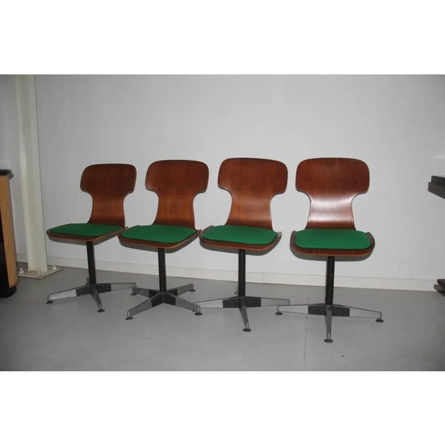 Wood Vintage Bentwood Desk Chairs by Carlo Ratti, 1950s, Set of 4 For Sale - Image 7 of 11