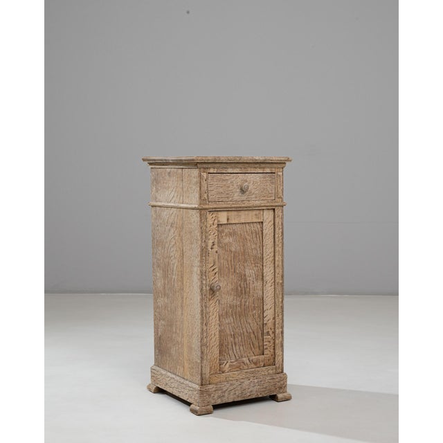 1900s French Oak Bedside Table With Drawer For Sale - Image 18 of 18