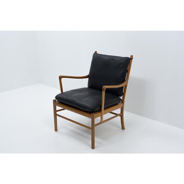 Colonial Lounge Chair by Ole Wanscher for Poul Jeppesen, 1990s For Sale - Image 10 of 12