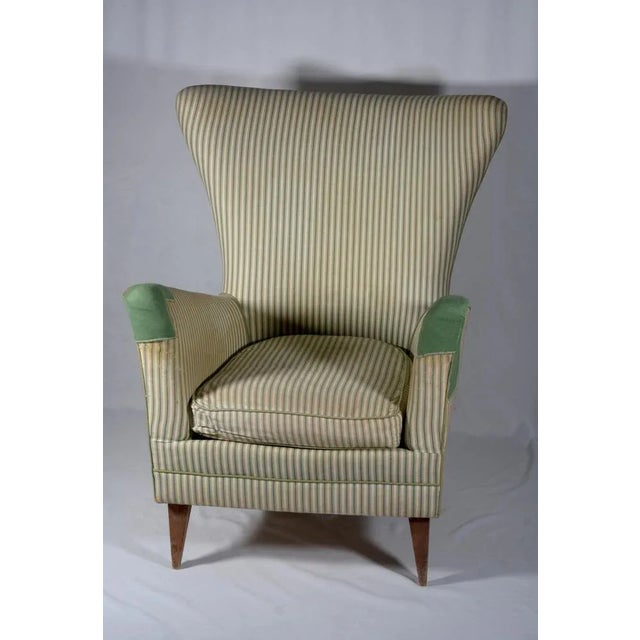 Armchair with Wooden Feet, 1960s For Sale - Image 6 of 6