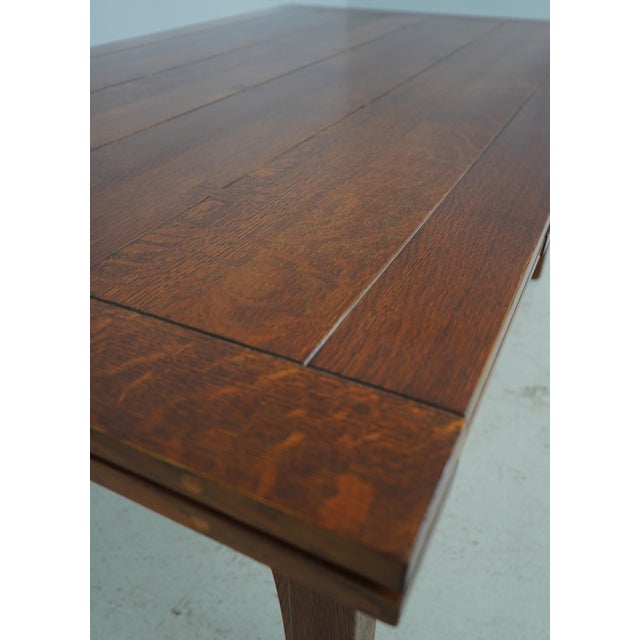 Stickley Mission Oak Refractory Draw-Leaf Dining Table For Sale - Image 14 of 18