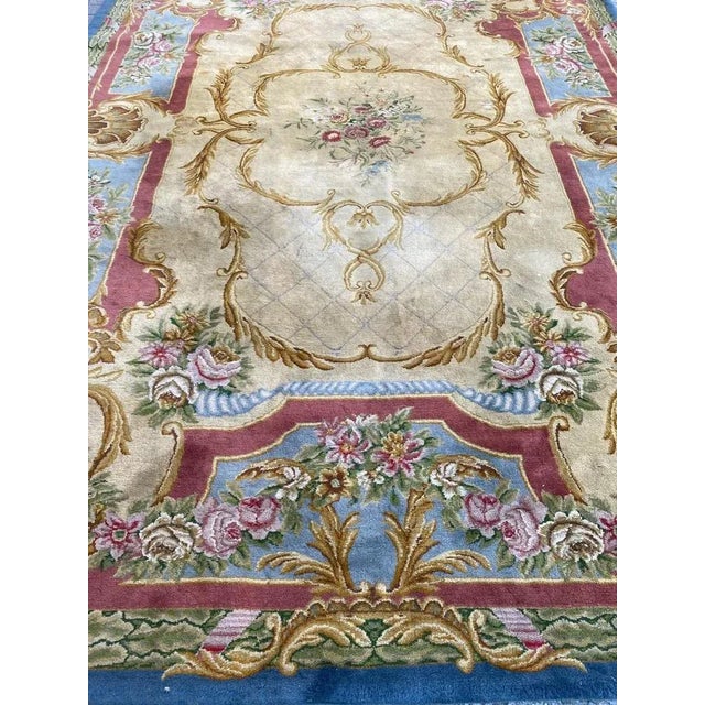 Large European Savonnerie Rug For Sale - Image 3 of 18