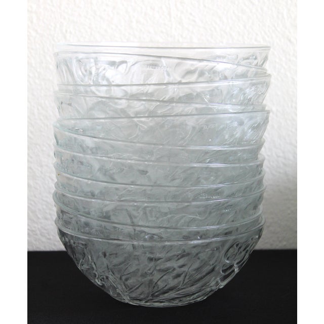 Vintage Kig Indonesia Clear Pressed Glass Grape & Vine Dinnerware Set, 35 Pieces For Sale - Image 12 of 16