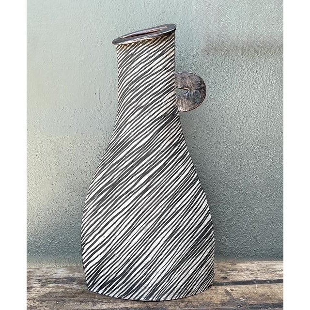 Vintage Postmodern Monumental Original Studio Pottery Vase For Sale - Image 11 of 12