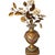 Italian Antique Italian Gilded Wood Middle Urns With Metal Flowers- A Pair For Sale - Image 3 of 7