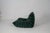 Togo Lounge Chair and Pouf in Dark Mint Velvet by Michel Ducaroy for Ligne Roset, 1973, Set of 2 For Sale - Image 10 of 18