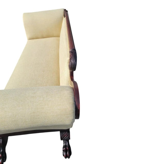 19th Century American Federal Mahogany Sofa Fully Restored New Upholstery For Sale - Image 15 of 17