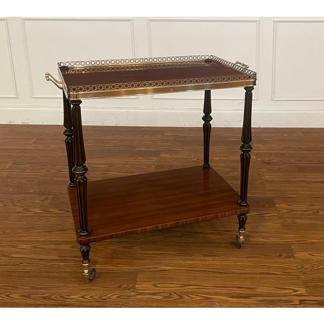 Traditional Leighton Hall Serving Cart/Trolley - Showroom Sample For Sale - Image 3 of 8