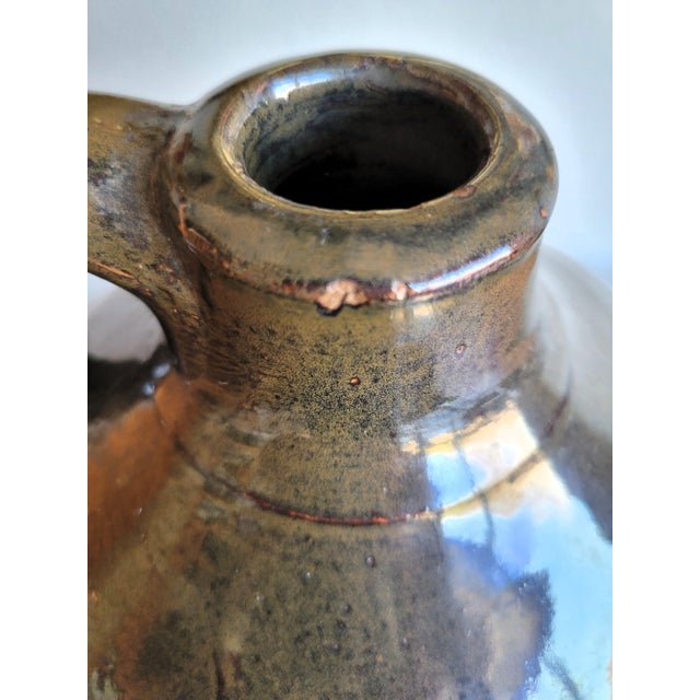 Ceramic Antique Primitive Whiskey Jug For Sale - Image 7 of 8