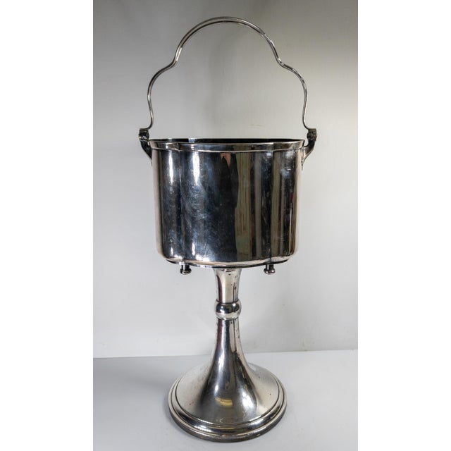 We are selling this great German silverplate table side champagne or wine bucket. This bucket has nice traditional form in...