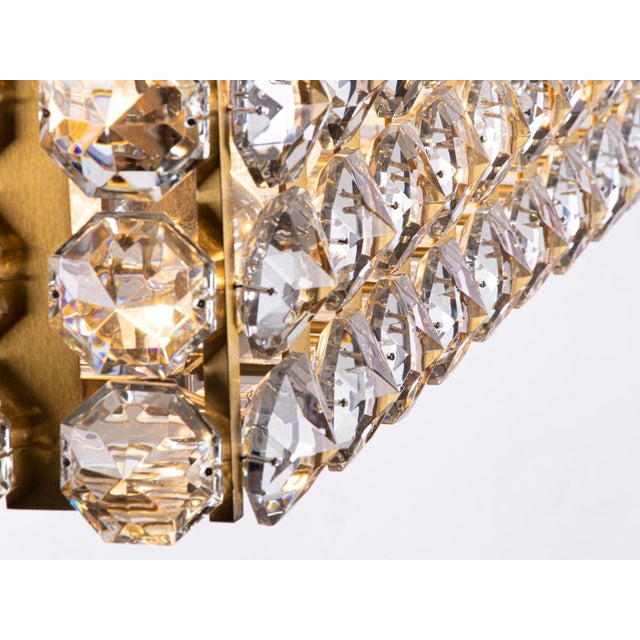 1960s Large Flush Mount in Crystal & Brass from Lobmeyr / Bakalowits & Sons, Vienna For Sale - Image 5 of 18