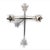 White 1990s Mikimoto Estate Akoya Pearl Cross Brooch Sterling Silver For Sale - Image 8 of 11