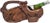 Serve wine with rustic charm using this antique French carved walnut bottle holder, sculpted circa 1920 in the form of a...