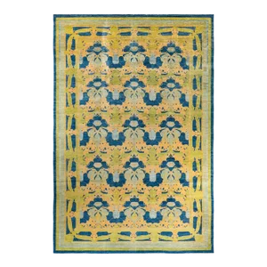 Arts & Crafts, One-of-a-Kind Hand-Knotted Area Rug - Blue, 17' 4" x 12' 1"