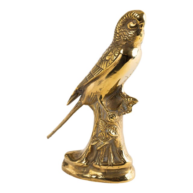 Vintage Brass Parakeet Figure For Sale