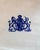Victorian Antique Staffordshire Ironstone Blue Rose Floral Lidded Cheese Keeper Dome For Sale - Image 3 of 12