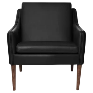 Mr. Olsen Lounge Chair in Walnut and Black Leather by Warm Nordic
