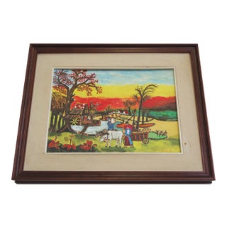 Painting Agricultural Landscape, Zavagnor For Sale