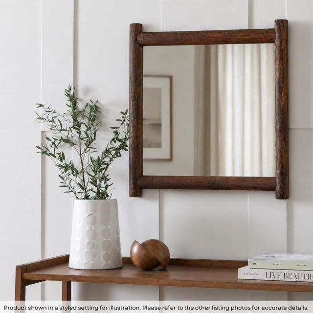 Dimensions: 43" W x 5" D x 44" H This piece utilizes old re-claimed wood and is handcrafted by artisans using basic hand...