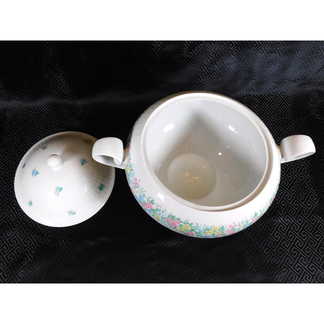 Rosenthal 1950s Signed Rosenthal Bjorn Wiinblad Covered Casserole Dish in Romanze For Sale - Image 4 of 8