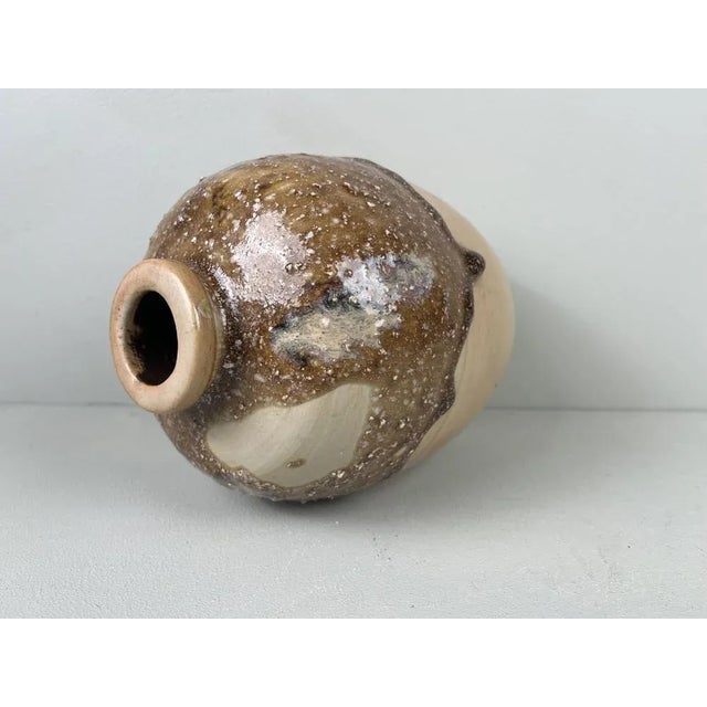 Brown Japanese Shigaraki Vase, 1960s For Sale - Image 8 of 12