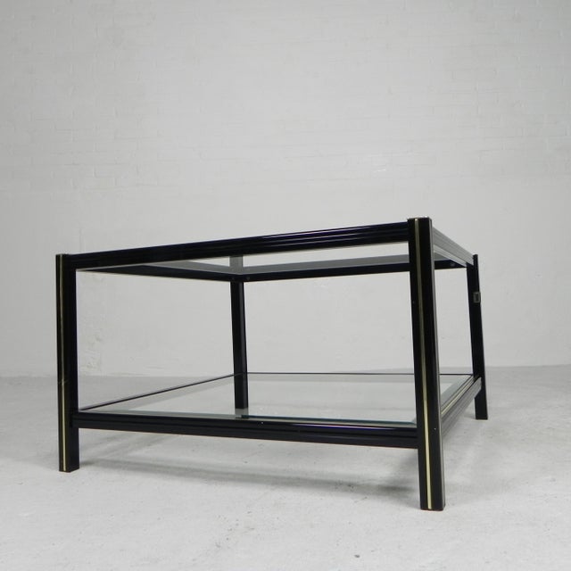Hollywood Regency Coffee Table with 2 Faceted Glass Plates, 1970s For Sale - Image 18 of 18
